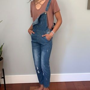 Girls’ Faded Overalls